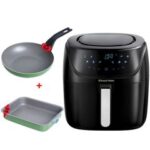 Friteuse Sans Huile 7EN1 RUSSELL HOBBS 27160-56 1350W + Plat à four 30cm + Poêle 26cm