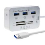 Hub USB 3.0 COMBO 3 Ports + Lecteur de cartes  - Aluminium