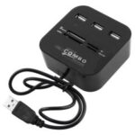 Hub USB COMBO 3 Ports + Lecteur de cartes - Noir