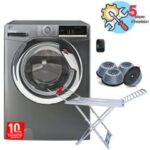 Lave Linge Frontal HOOVER H3WS4105TCGE-04 10.5 Kg + Pack 4 Tampons + Sèche Linge Berline