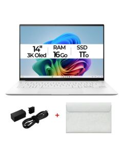pc-portable-asus-zenbook-s-14-ultra-7-256v-16g-1to-ssd-blanc-t.jpg Pc Portable ASUS Zenbook S 14 Ultra 7 256V 16G 1To SSD - Blanc – Image 1