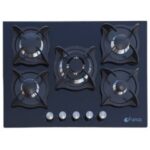 Plaque De Cuisson Encastrable FRANCO 374BF 5Feux 70 cm - Noir