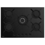 Plaque de Cuisson Encastrable FOCUS F4017BS 5 Feux 75cm - Noir