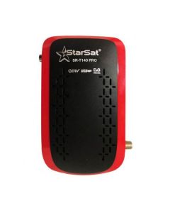 recepteur-starsat-t140-pro.jpg Récepteur WiFi STARSAT T140 Pro Full HD + 4 Forfait - Rouge&Noir – Image 1