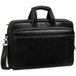 Sacoche RIVACASE Pour Pc Portable 15.6'' En Cuir - Noir