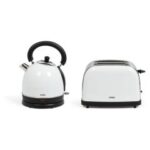 Set Petit Dejeuner Vintag LIVOO Bouilloire Et Grille-pains - Blanc