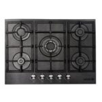 Plaque De Cuisson Encastrable ELLETI 22385D 5 Feux 70cm - Noir