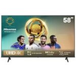 TV HISENSE 58″ Smart Série A6N 4K UHD  - Noir