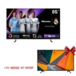 TV HISENSE 85″ Smart Série Q6N Qled 4K UHD  - Noir