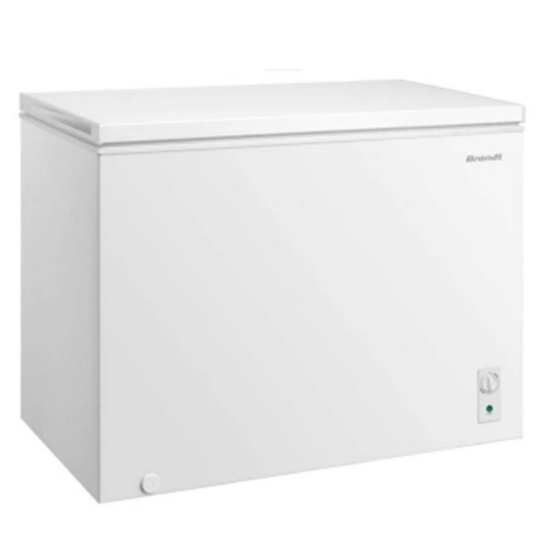 congélateur coffre BRANDT BFK-747YSW 400 litres vue de face