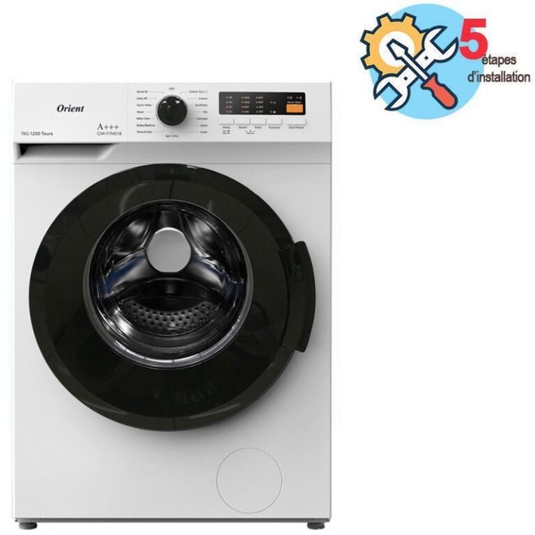 lave linge orient 7 kg vue de face