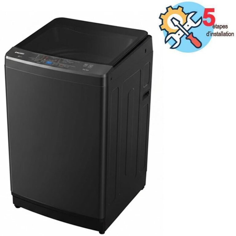 lave linge top newstar at09-740ds 9kg vue de face