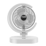 mini ventilateur bureau rechargeable SM-FAN blanc vue de face