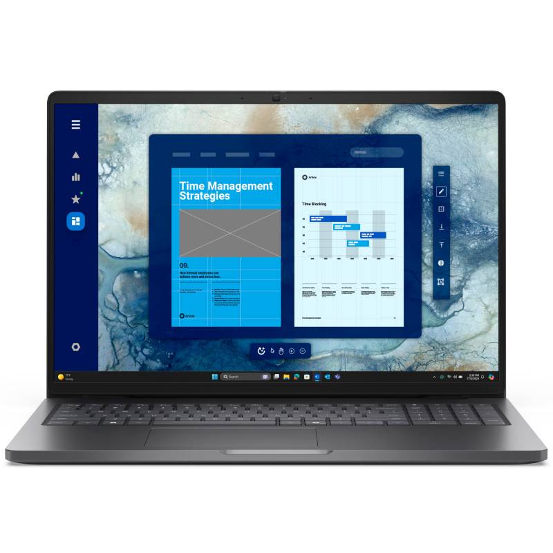 PC Portable Dell Pro 16 Intel Core 5 vue de face