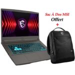 PC Portable Gamer MSI Thin 15 B13UCX vue de face