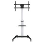 support TV mobile MANHATTAN roulettes vue de face