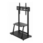 support TV mobile GEMBIRD roulettes vue de face