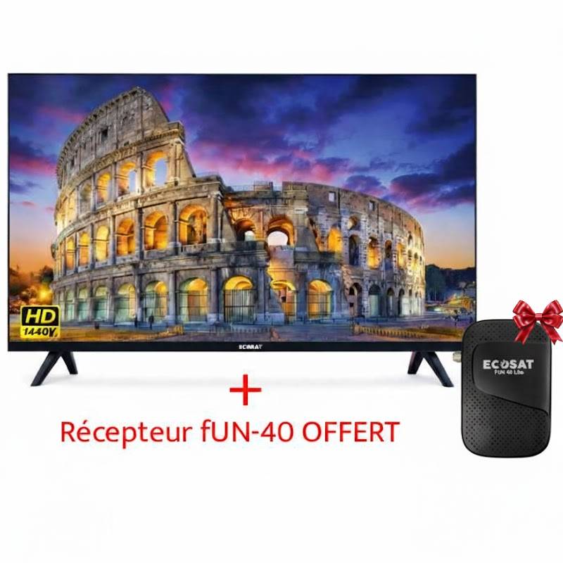 TV Ecosat 43 pouces Full HD LED vue de face