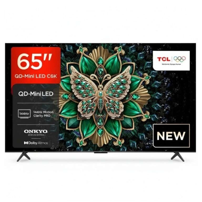 TV TCL 65C6K QLED Mini LED vue de face