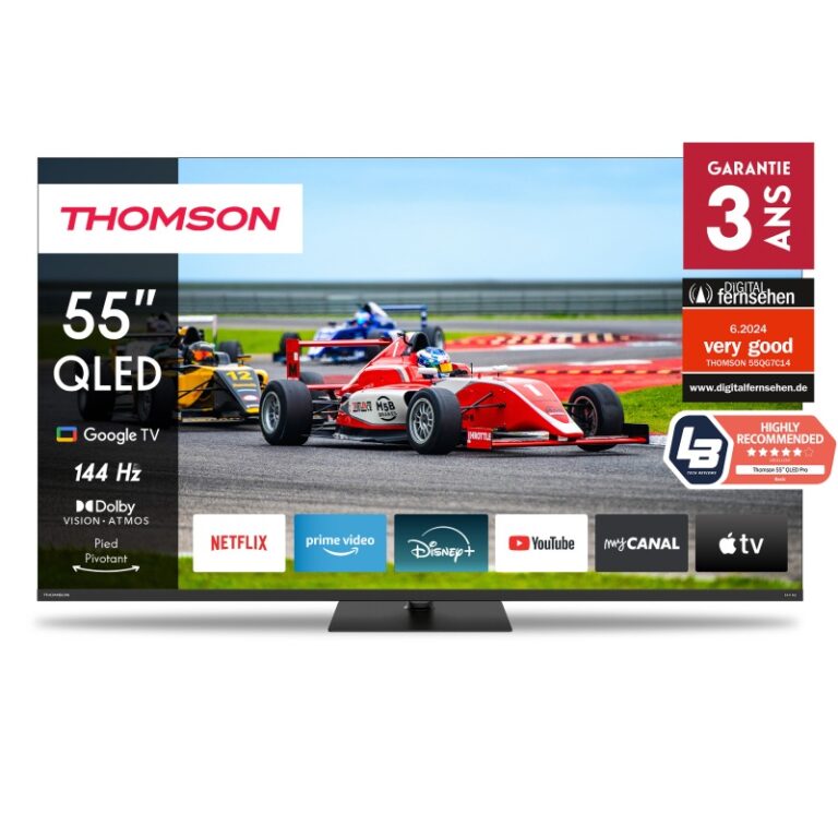 TV Thomson 55 pouces QLED Pro 4K vue de face