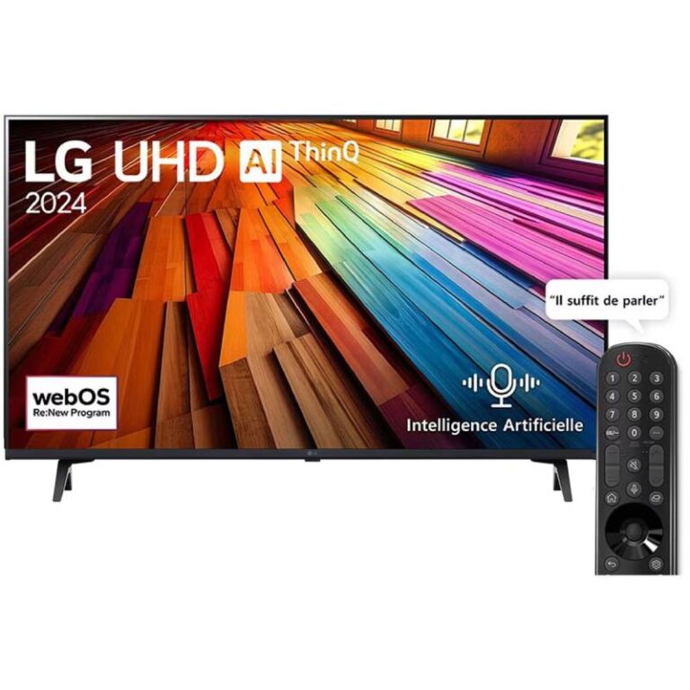 TV LG 65 pouces 4K UT80 vue de face