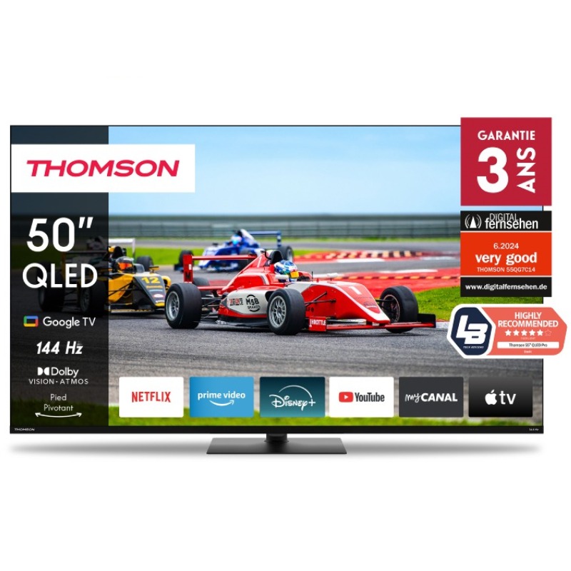TV Thomson 50QG7C14 QLED Pro 4K vue de face