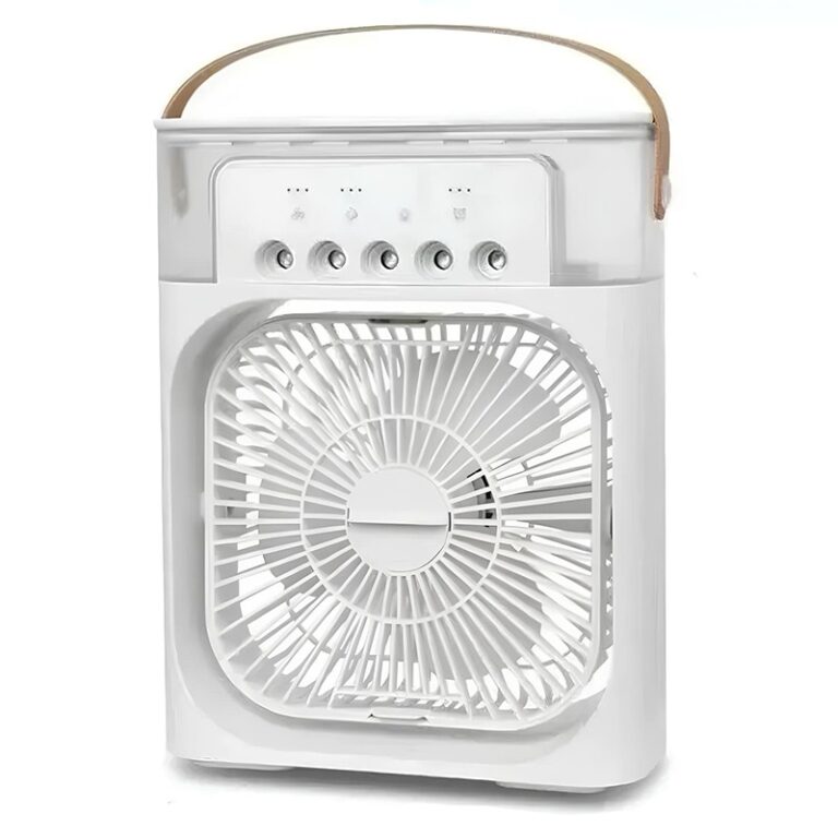 ventilateur brumisateur 2en1 blanc vue de face