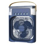 ventilateur brumisateur 2en1 bleu vue de face