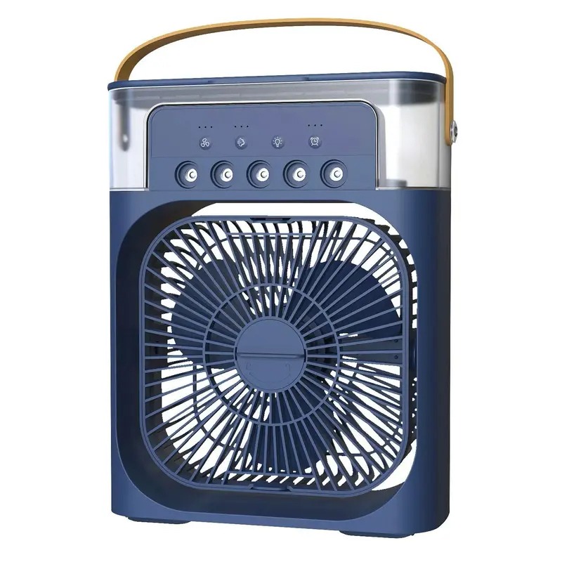 ventilateur brumisateur 2en1 bleu vue de face