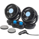 ventilateur double voiture pivotant 180 vue de face