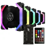 kit ventilateurs ABKONCORE SP120 Spectrum 5in1 vue de face