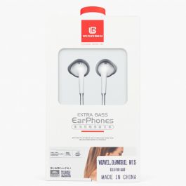 écouteur BIBOSHI M15 Blanc vue de face