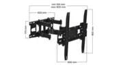 Support Mural Mobile VONTECH VT652-HC PRO Pour TV 32" - 65" MEUILLEUR PRIX TUNISIE