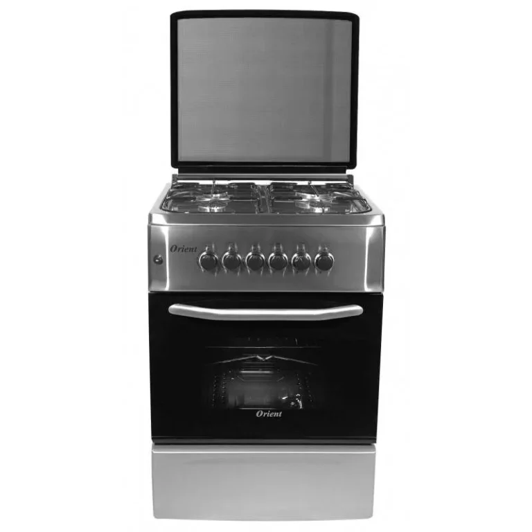cuisinière à gaz Orient 4 feux 50cm inox vue de face