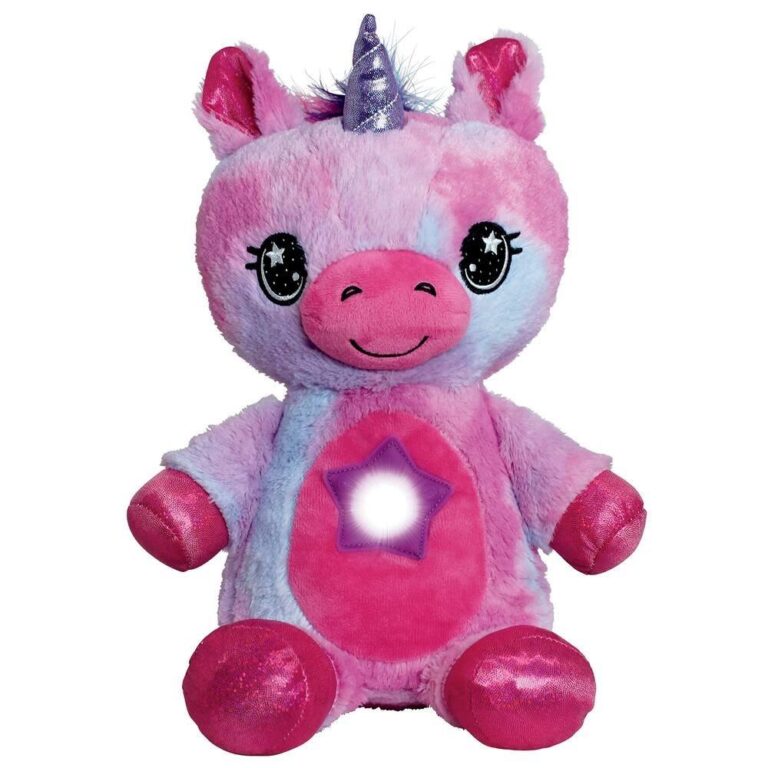 peluche veilleuse licorne star belly vue de face