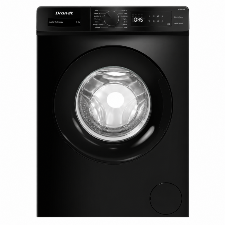 Machine-à-Laver- Automatique- BRANDT-8Kg-1400tr-NOIR -BLF842B