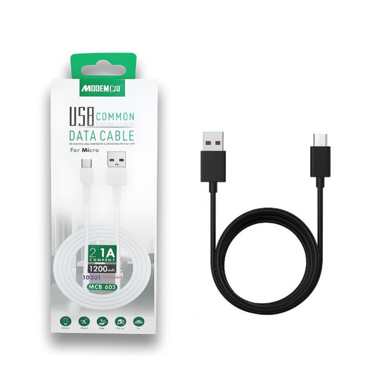 câble chargeur Modemcat MCB-003 Micro USB vue de face