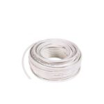 câble coaxial TV blanc vue de face