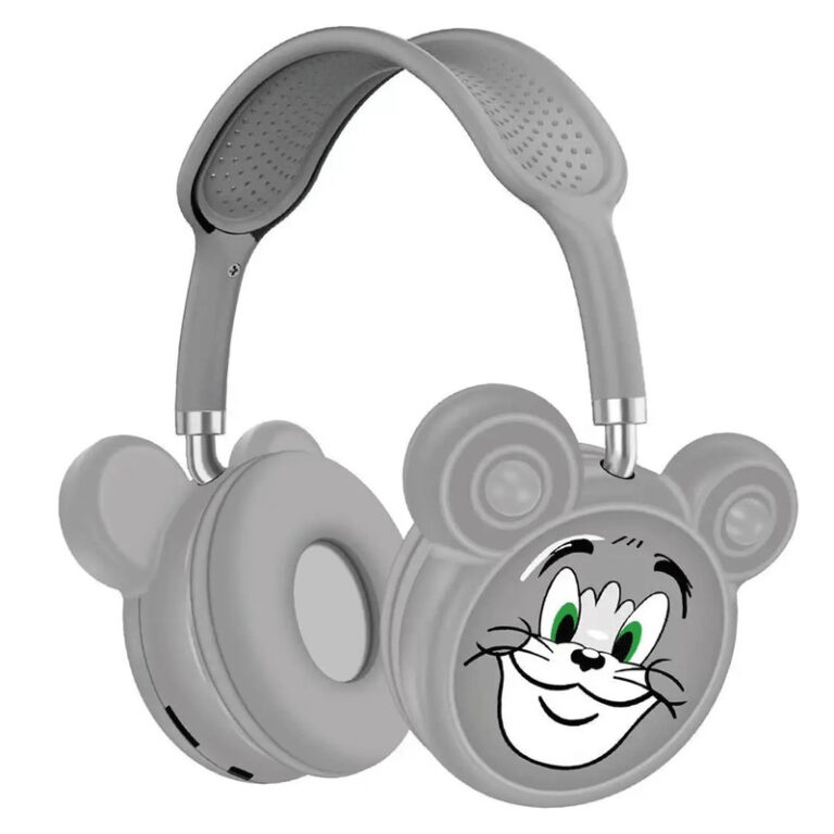 casque bluetooth b09 gris vue de face