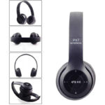 casque bluetooth p47 sans fil noir vue de face