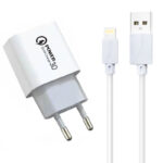chargeur lightning cx220 blanc vue de face