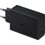 chargeur samsung 65w 3 ports vue de face