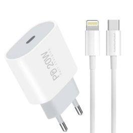 chargeur WUW T79 20W USB-C Lightning vue de face