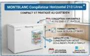 Congélateur MONTBLANC Horizontal 200 Litres DeFrost Blanc MEUILLEUR PRIX TUNISIE