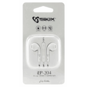 ÉCOUTEURS SBOX IEP-204 AVEC MICRO BLANC