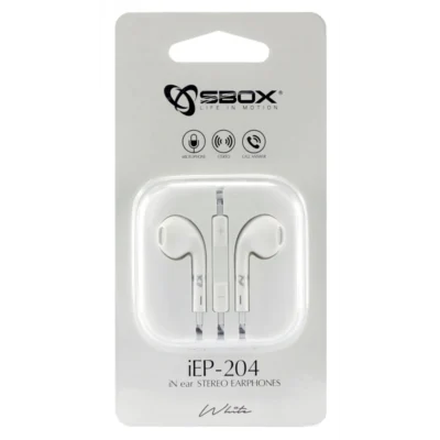 Écouteurs avec Microphone SBOX IEP-204W