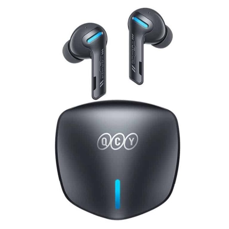 écouteurs Bluetooth QCY G1 Gris vue de face