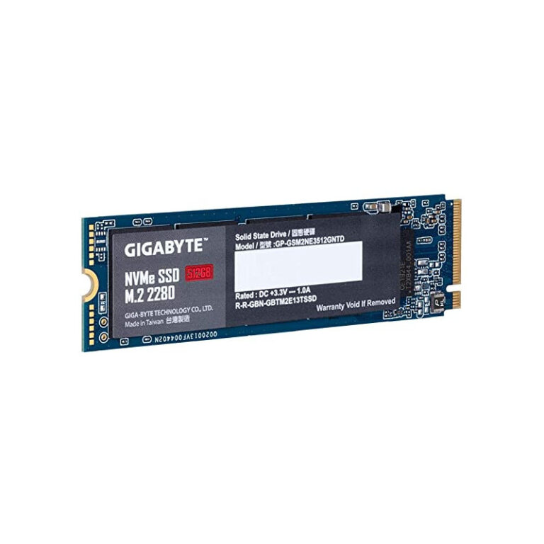 SSD Gigabyte 512 Go M.2 NVMe vue de face