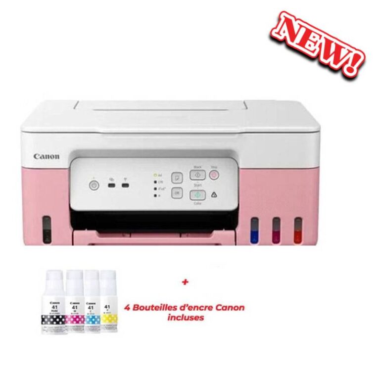 imprimante Canon PIXMA G3430 Rose vue de face