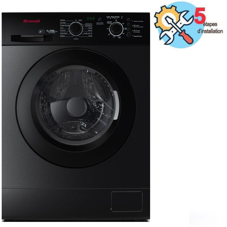 lave linge brandt blf1120sdbl 11 kg vue de face